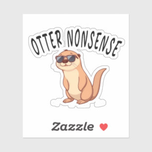 Pegatina Disparates, peludo, divertido, kawaii, nutria, dis