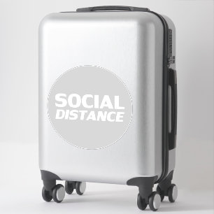Pegatina "Distancia Social" Covid 19 Círculo De Grandes Pla