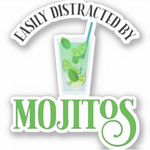 Pegatina Distrado Fácilmente Por Mojitos