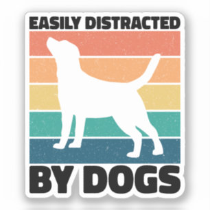 Pegatina Distraídos Fácilmente Por Perros Perros Memes Grac