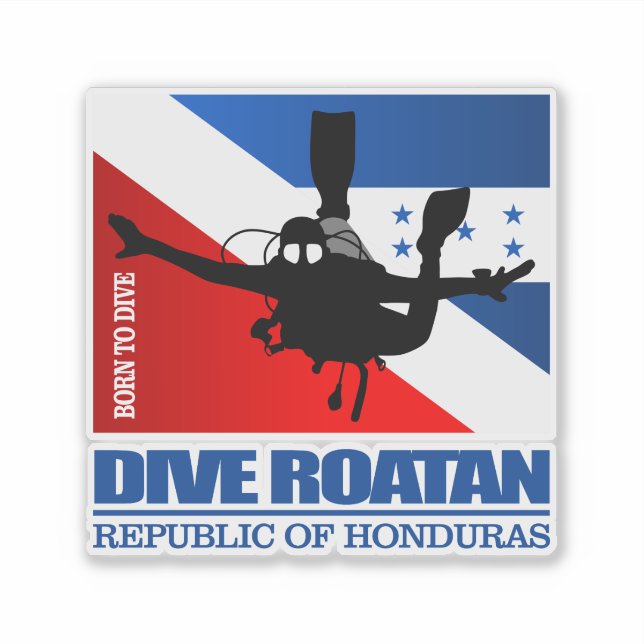 Pegatina Dive Roatan DF2 (Anverso)
