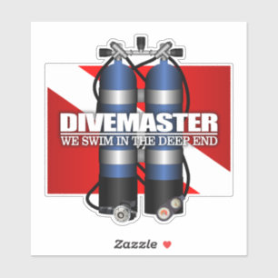 Pegatina Divemaster (sq.)