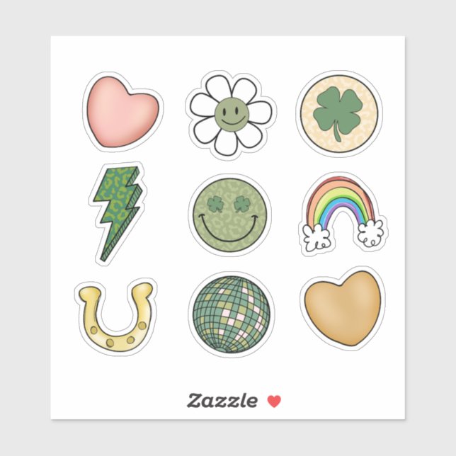 Pegatina Diversión de San Patricio (Hoja)