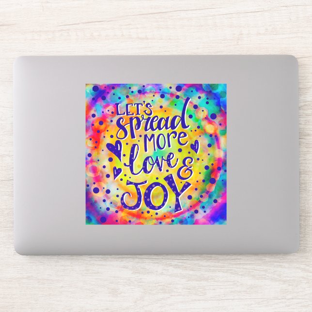 Pegatina Diversión y alegría difunden más amor y alegría (Ordenador)