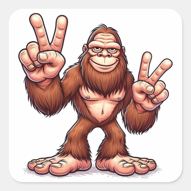 Pegatina Divertida de Bigfoot | Calcomanía de Sasq (Anverso)