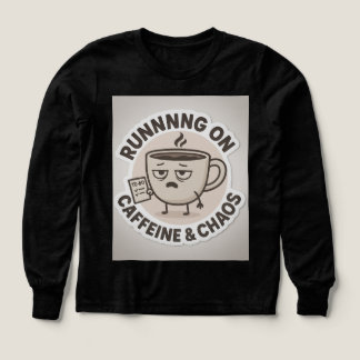 Pegatina divertida de café: Corriendo con cafeína