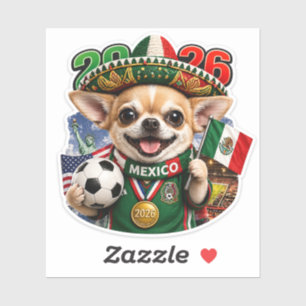 Pegatina divertida de Chihuahua mexicano para la C