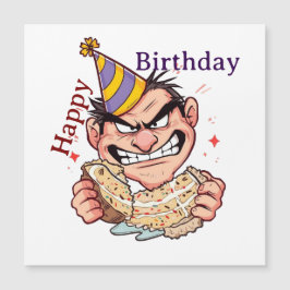 Pegatina divertida de cumpleaños