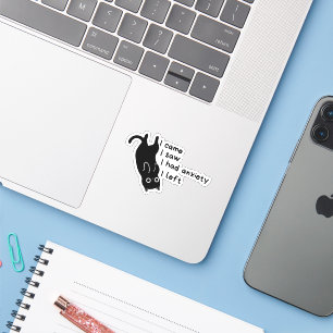 Pegatina Divertida de Gato con Ansiedad – Introver