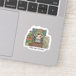 Pegatina divertida de Navidad – Carga de trabajo d