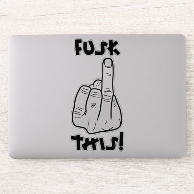 Pegatina Divertida expresión de frustración (falsa f-bomba) (Ordenador)