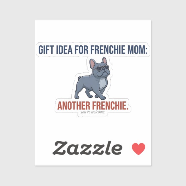 Pegatina Divertida Otra Idea de Regalo de Frenchie Regalo d (Hoja)