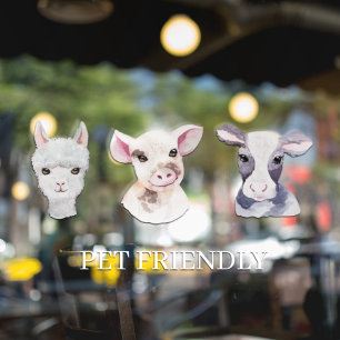 Pegatina divertida para ventana de tienda moderna