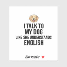 Pegatina divertida personalizada para perros - Hab
