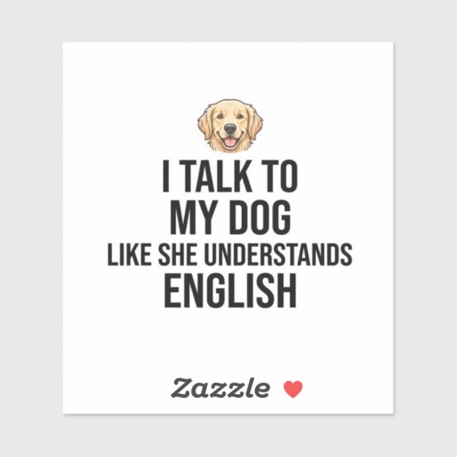 Pegatina divertida personalizada para perros - Hab (Hoja)