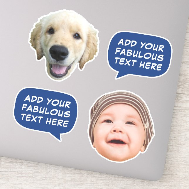 Pegatina Divertido 2 Personalizado de texto de foto y burbu (Subido por el creador)
