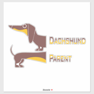 Pegatina Divertido dachshund lindo para padres de perros la