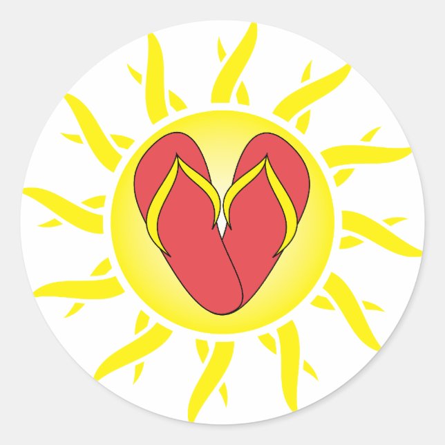 pegatina divertido de verano (Anverso)