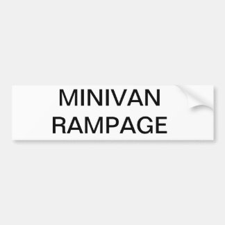 Pegatina divertido del bumber del minivan de la