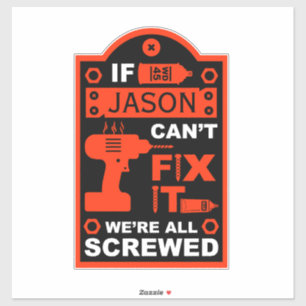 Pegatina Divertido divertido reparar la reparación de TI