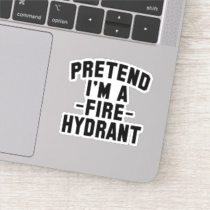 Pegatina Divertido Halloween finge que soy un hidrante de i