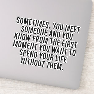 Pegatina Divertido humor sarcástico de introvertido dice