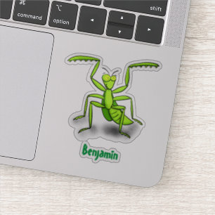 Pegatina Divertido ilustracion personalizado de mantis de o