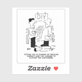 Pegatina Divertido Personalizado de tienda minorista.