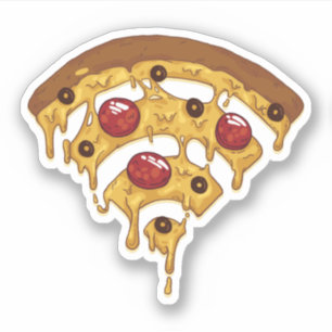 Pegatina Divertido símbolo Pizza WIFI personalizado gráfico