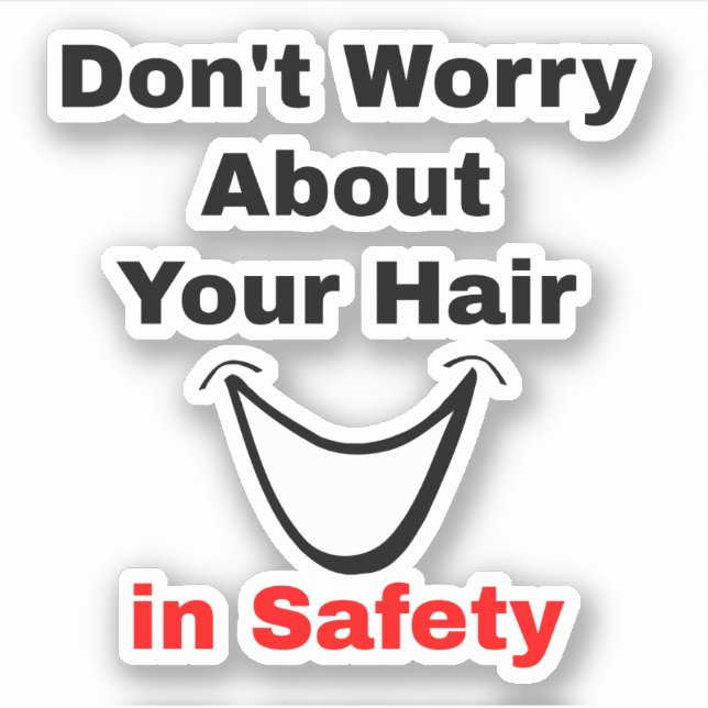 Pegatina Divertido sobre el cabello cubierto de casco - Gor (Anverso)