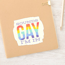 Pegatina Divertido suena gay en el orgullo LGBTQI por la ba
