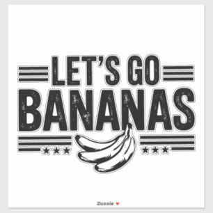 Pegatina Divertido Vamos Bananas Malas Bananas