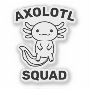 Pegatina Divi squad de Axolotl lindo gracioso fiesta editab