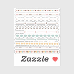 Pegatina Dividers tiny latte sheet
