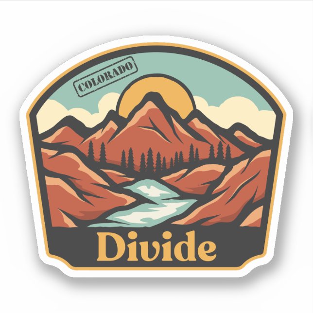 Pegatina Dividir, Colorado (Anverso)