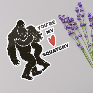 Pegatina Diviértete BigFoot “Eres mi Squatchy” Pareja Román