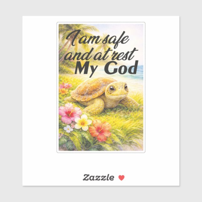 Pegatina Divine Serenity Turtle (Hoja)