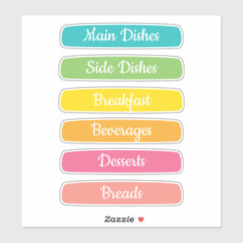 Pegatina Divisores de Recetas Personalizados