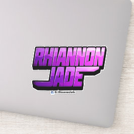 Pegatina DJ Rhiannon Jade logo vinyl pegatina/decal