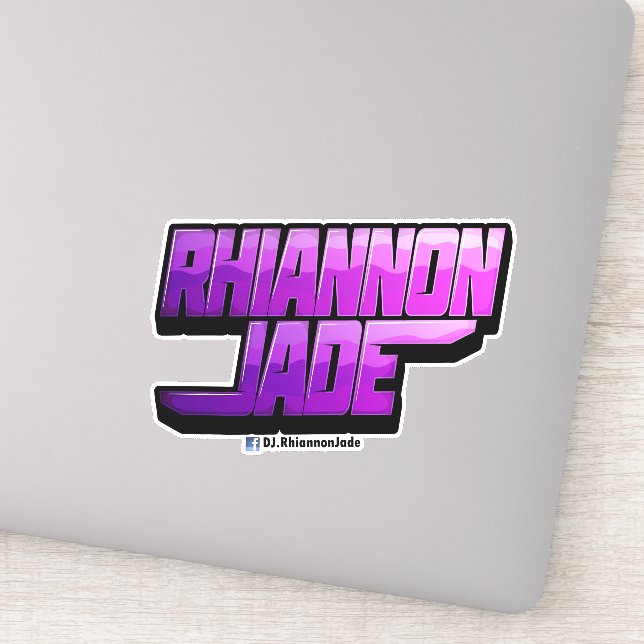 Pegatina DJ Rhiannon Jade logo vinyl pegatina/decal (Detalle)