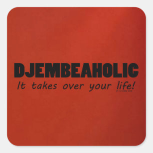 Pegatina Djembeholic Life Square