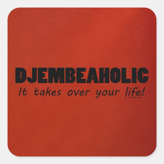 Pegatina Djembeholic Life Square (Anverso)