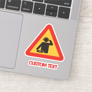 Pegatina DJs en peligro en el trabajo