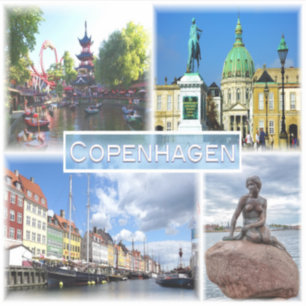 Pegatina DK Copenhague - Jardín Tivoli - Condado de Amalie