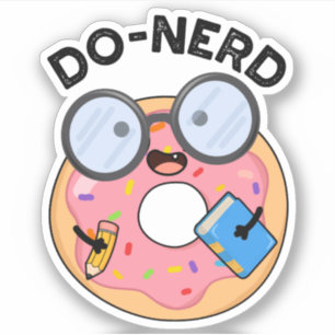 Pegatina Do-nerd Funny Nerdy Donut Pun