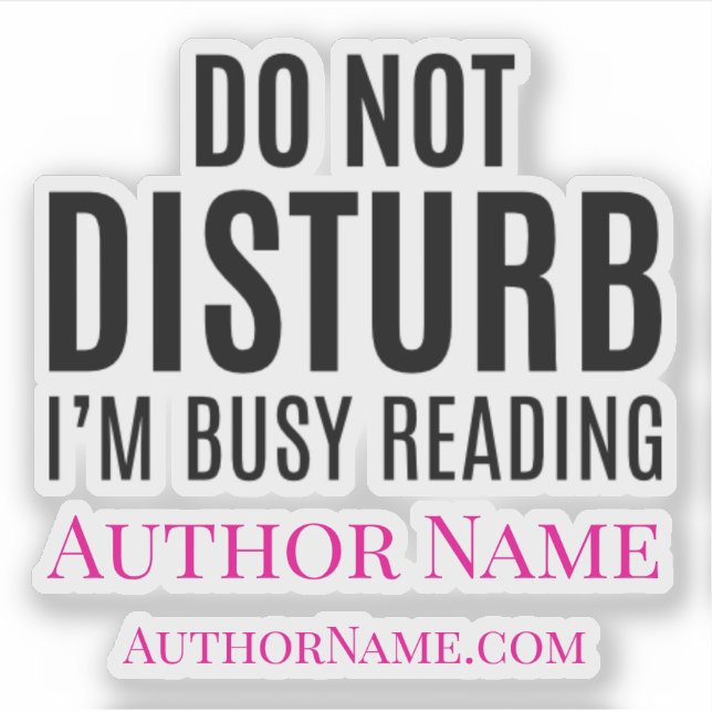 Pegatina Do Not Disturb I'm Reading (Anverso)