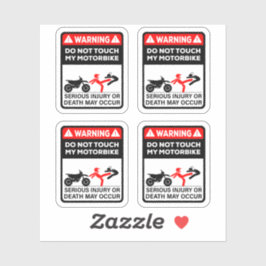 Pegatina Do not touch my motorbike