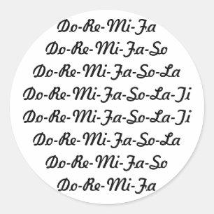 Pegatina Do-Re-Mi-Fa-So-La-Ti