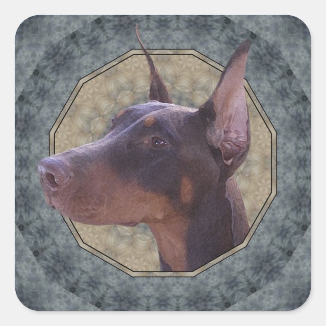 Pegatina Doberman Classic (Anverso)