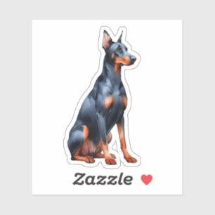 Pegatina Doberman Pinscher